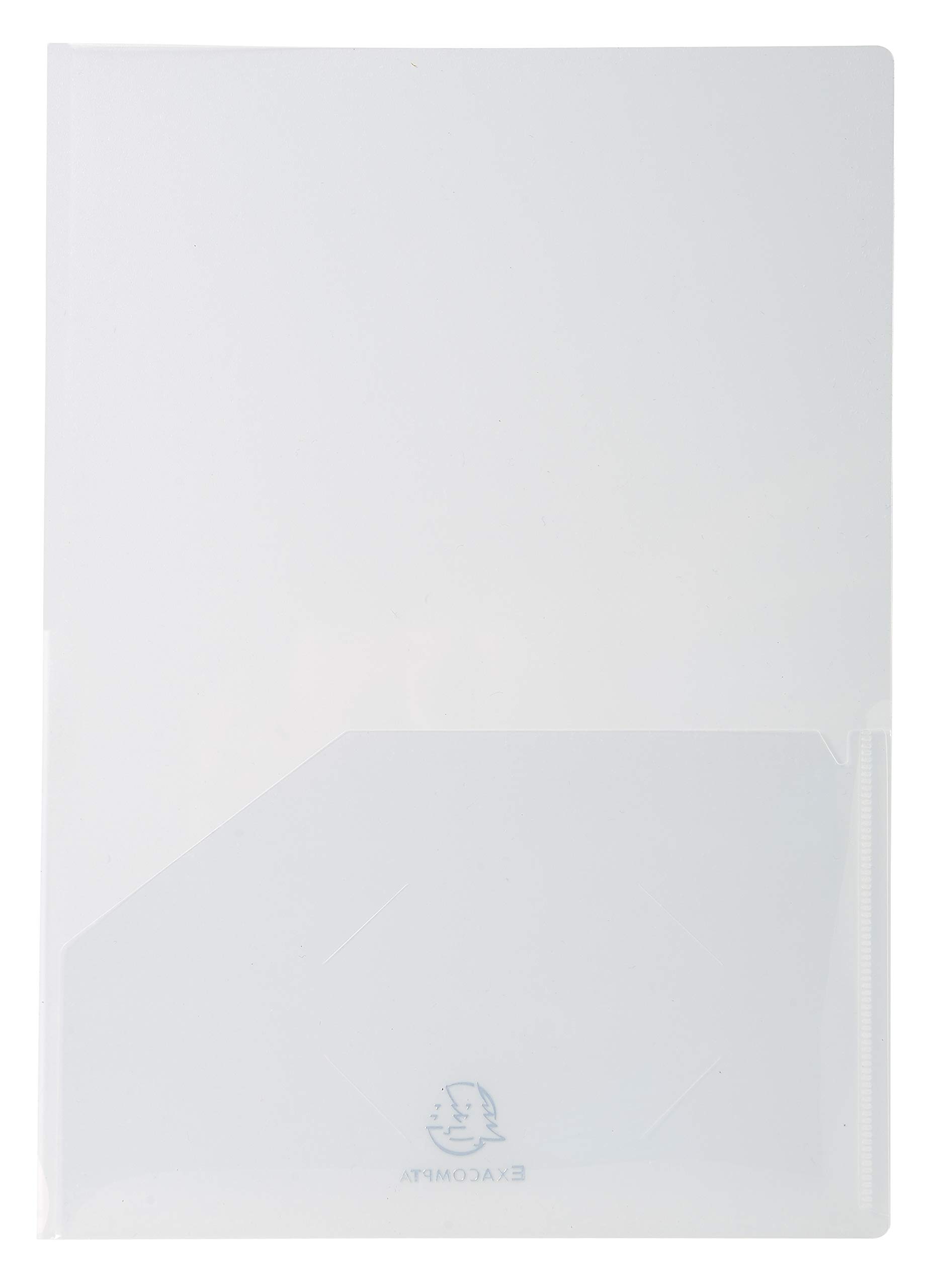 Exacompta - Ref 3965E - Twin Pocket Document Presentation Folder - Suitable for A3 Folded & A4 Documents, Holder for Business Card - Transparent (Pack of 10) — image 1