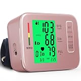 Blood Pressure Monitors,Pink Blood Pressure Machine Bp Cuff Automatic Upper Arm with 8.7”-16.5 inches Adjustable Automatic High Blood Pressure Cuff for Home Use 2 x 90 Sets Memory (Blue BP Cuff)