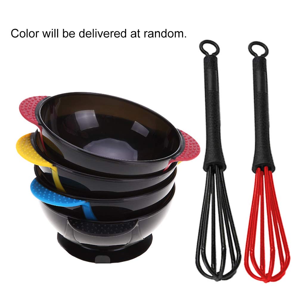 Hair Dye Colouring Bowl, Anself 1pcs Dyeing Bowl with Suction Cup with Sucker Stirring Rod Plastic Dye Cream Dyestuff Mixing Bowl Barber Salon Tint Hairdressing Color Styling Tool : Beauty