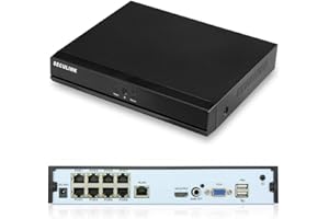 Seculink 8-Channel 4K POE NVR (1080p/3MP/4MP/5MP/8MP) Network Video Recorder Cloud P2P Remote Access Motion Detection