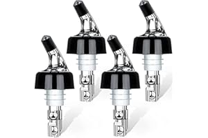 Automatic Measured Bottle Pourer - 1 oz Quick Shot Spirit Measure Pourer Drinks Wine Cocktail Dispenser Home Bar Tools (4 pac