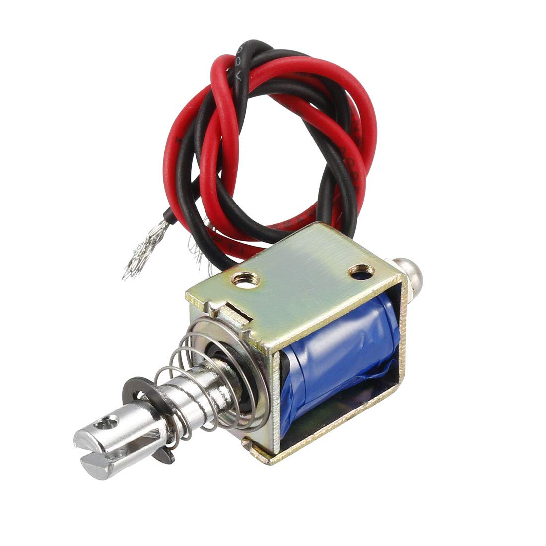 sourcingmap DC 6V 4N 7mm Stroke Pull Push Type Solenoid Electromagnet Open Frame Type Linear Motion JF-0520B