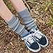 Toes Home Women Crochet Stirrup Leg Warmers Boot Cuffs Socks for Dance Yoga Gray