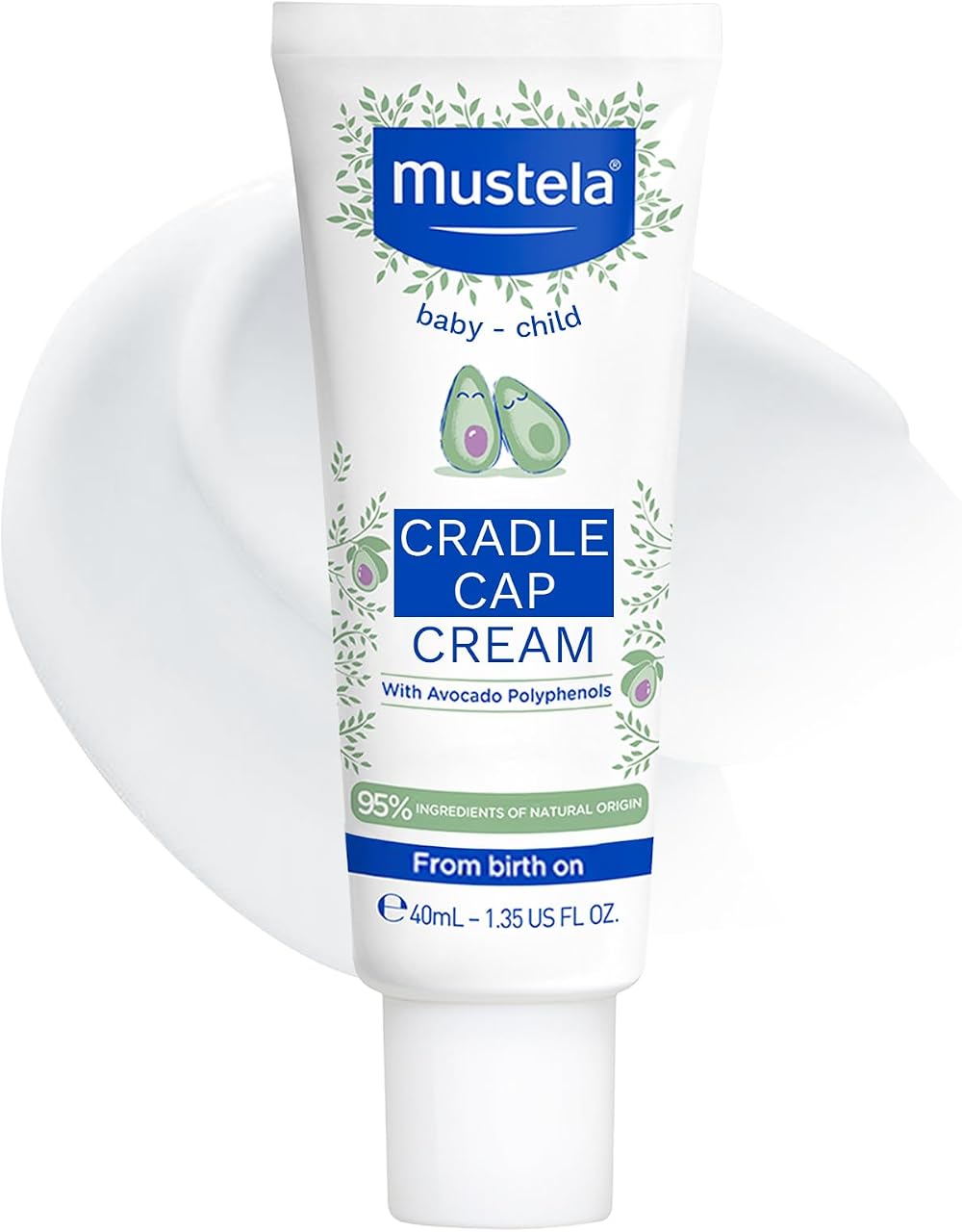 Mustela Cradle Cap Cream 40ml for Baby scalp care 95% natural