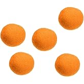 PATIKIL Wool Felt Balls Beads Wool Woolen Fabric 3cm 30mm Orange for Home Crafts Handcrafts Project DIY Pack of 5