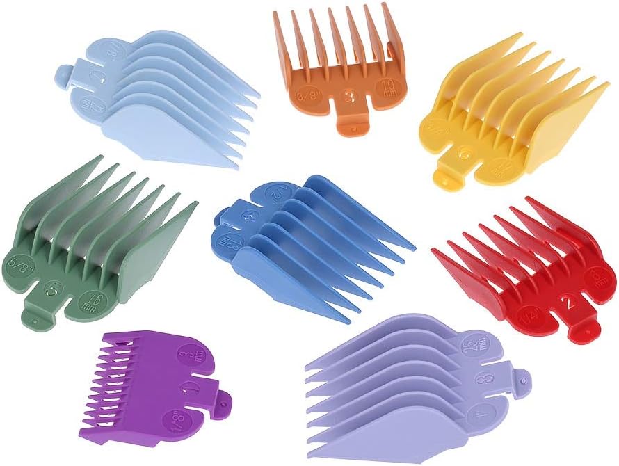 8 Sizes Hair Clipper Limit Comb Hair Guide Attachment Combs Set for Electric Hair Clipper Shaver Salon Haircutting Styling Tools