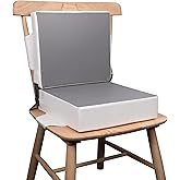 Kalawen Booster Seat for Kitchen Chair, Upgraded 2Pcs PU Washable Straps Safety Buckle Kids Toddler Booster Seat for Chair, P