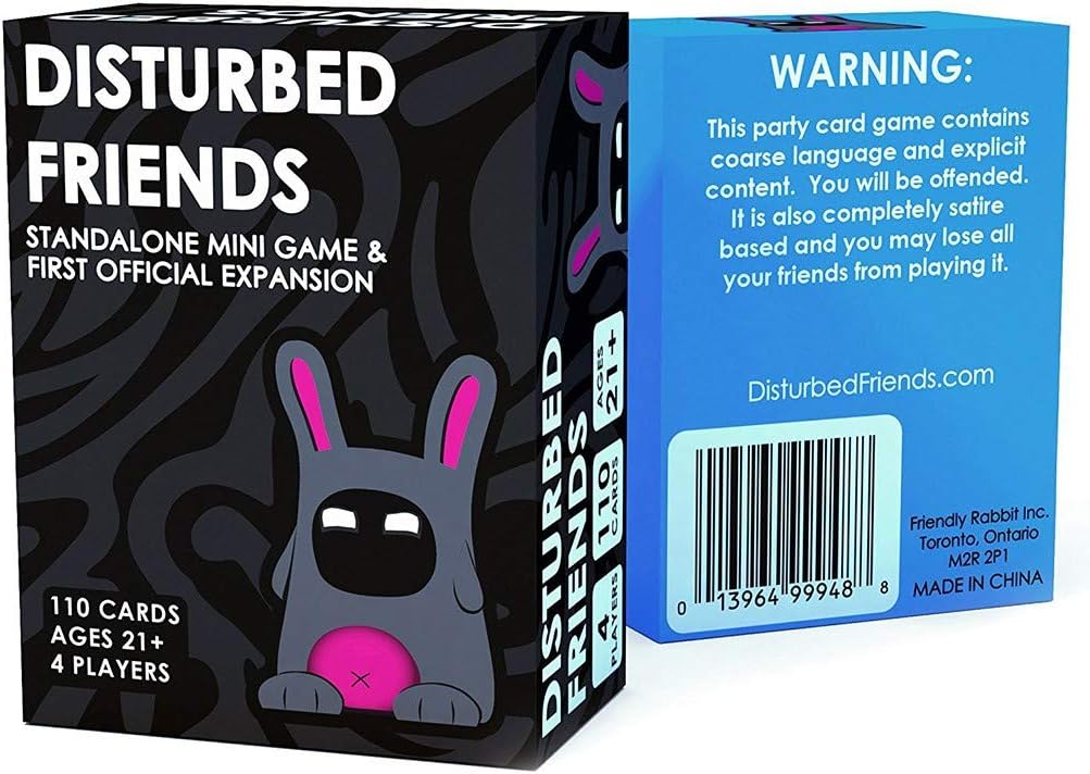 DISTURBED FRIENDS Card Game,100% Anti-Human,100% Disgusting,Worst Game Ever (Blue)