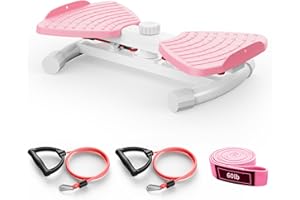 Zieuyend Waist Twister Machine with Resistance Band, Silent Exercise Twist Board for Core & Belly Fat Workout, Non-Slip Home Fitness Disc for Men & Women