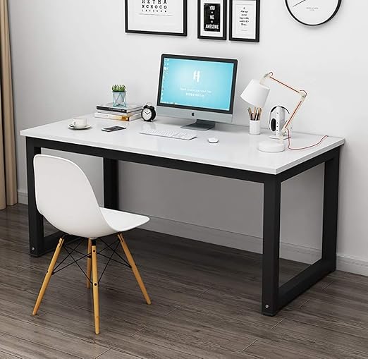 Amazon Com Ywdnz Home Office Desks Modern Minimalist Style Steel Frame Wooden Home Desk Computer Pc Laptop Desk Study Table Home Office Workstation Etc Color D Kitchen Dining