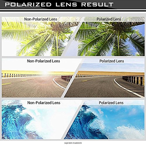 GQUEEN Clubmaster Horn Rimmed Half Frame Polarized Sunglasses GQO6