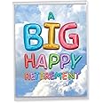 The Best Card Company - Jumbo Retirement Card from All of Us (8.5 x 11 Inch) - Big Group Notecard for Retiree - J5651ERTG-US
