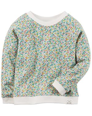 Baby Girls’ Floral French Terry Pullover (24 Months)