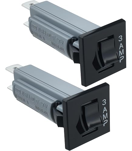 TE Connectivity W28-XQ1A-12 Thermal Circuit Breaker – 12A, 1 Pole, 250VAC/32VDC, Snap-In Front Panel Mount