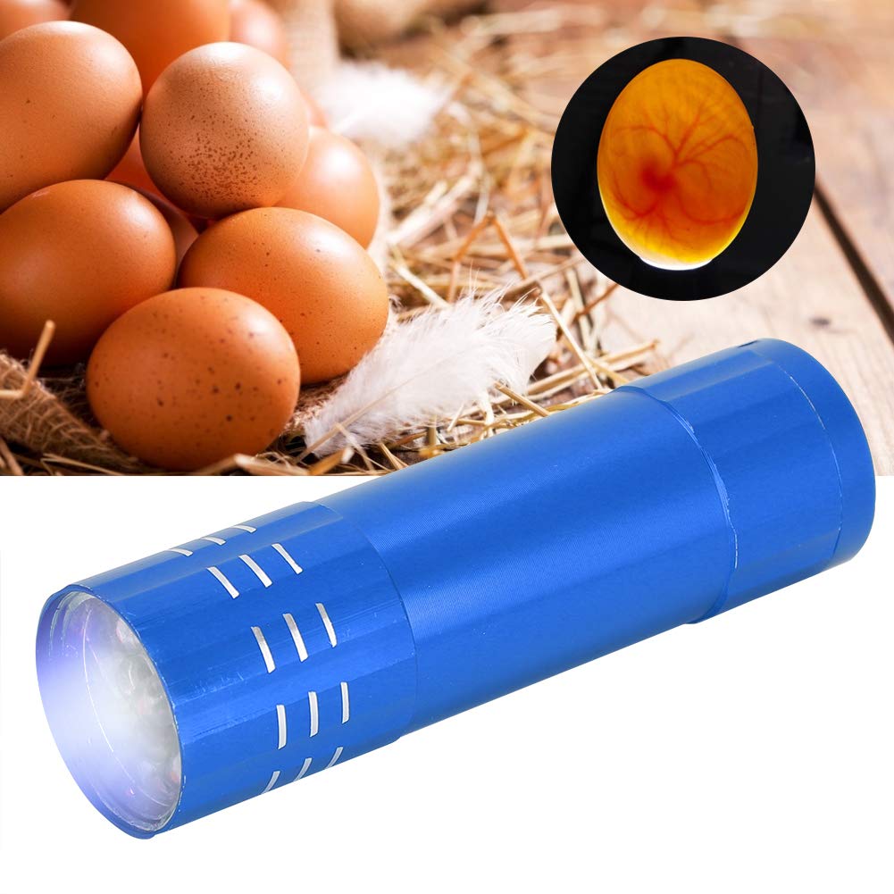 Betued Egg Incubator Tester, Egg Candler, Candling Lamp, Bright Cold Hatching Poultry Accessory for Monitoring Egg Incubator Brooder Hatching Chicken (blue)