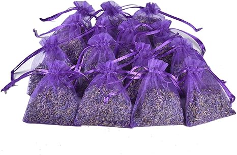 Amazon Co Jp ラベンダーサシェバッグ ラベンダーの花ドライフラワーデオドラントサシェ 自然乾燥したラベンダー の花のつぼみで満たされたクローゼットの引き出しのための15個のラベンダーの香りのサシェバッグ Diy 工具 ガーデン