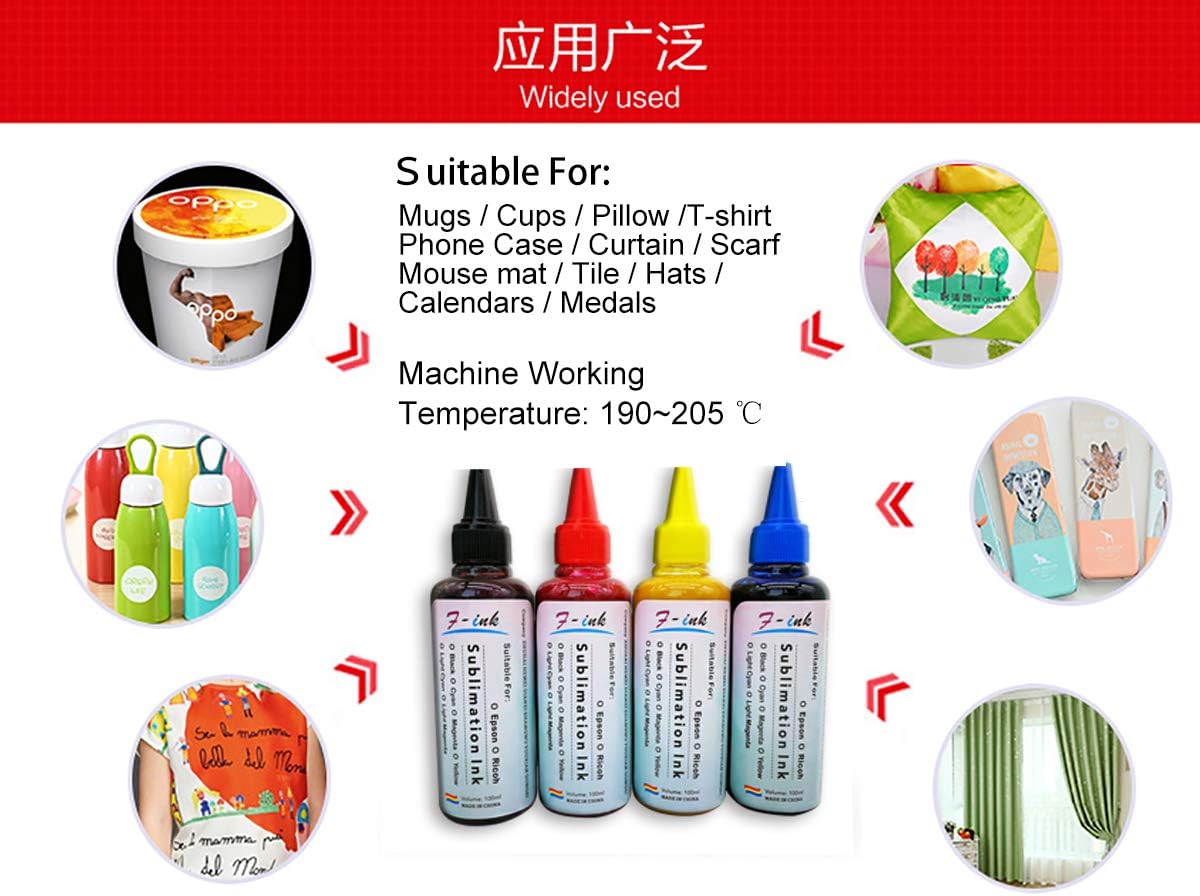 F-ink Sublimation Ink Kit 400 ml Compatible with Epson 29 or 29XL Ink Cartridges - Image 5