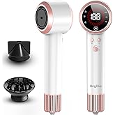 Hair Dryer, AI Smart 160000 RPM High-Speed Brushless Motor Plasma Ion AI Blow Dryer with Diffuser for Fast Drying, Professonal 4Temp/3Speed Thermo-Control Lightweight AI Hairdryer for Women Men Travel