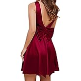 MUXXN Women's Vintage 1950s Sleeveless Big Bow Backless Cocktail Homecoming Mini Short Dress