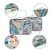 YOUSHARES A4 Documents Bag Portfolio Organizer Holder - Multifunctional Travel Pouch Handy Zippered Case for Notebook, Ipad, Documents and Pens (Colorful Aqua)
