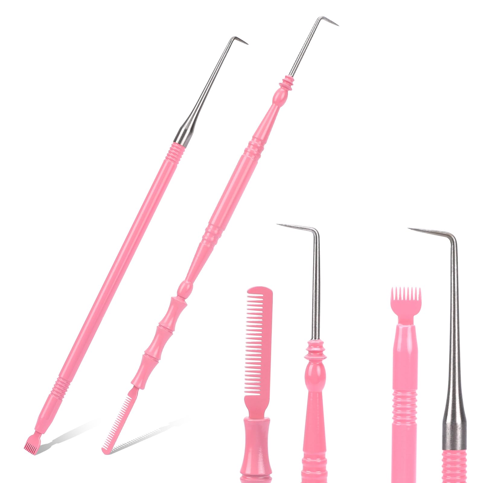 2 Pieces Lash Lift Tool,2 in 1 Stainless Steel Lash Lift and Tint Kit Professional Lash Lift Supplies Metal Lash Lift Rods Eyelash Separator Tool with Separating Comb — image 1