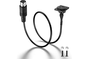 CERRXIAN 5 Pin DIN MIDI Extension Cable, Panel Mount D-Type Female to Male 5-Pin MIDI Audio Adapter for Keyboard, Synthesizer