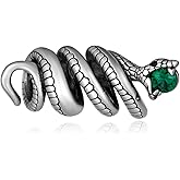 Yorionke Snake Charm 925 Sterling Silver Serpent Beads Animal Charms for Bracelets Snake Jewelry Gifts for Women