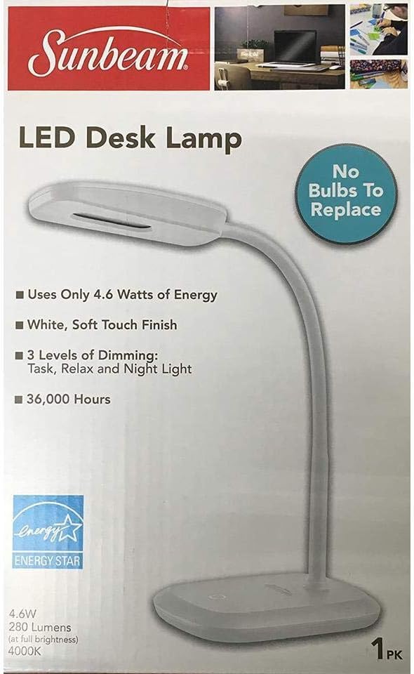 cuello led y luz ajustable blanco