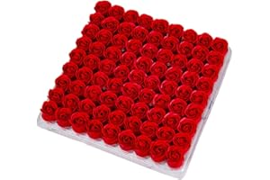 EUBUY 81PCS Soap Rose Flower, DIY Craft Floral Scented Petal Bouquet, Soap Rose Flower Box for Her Women Teens Girls Mom Birthdays