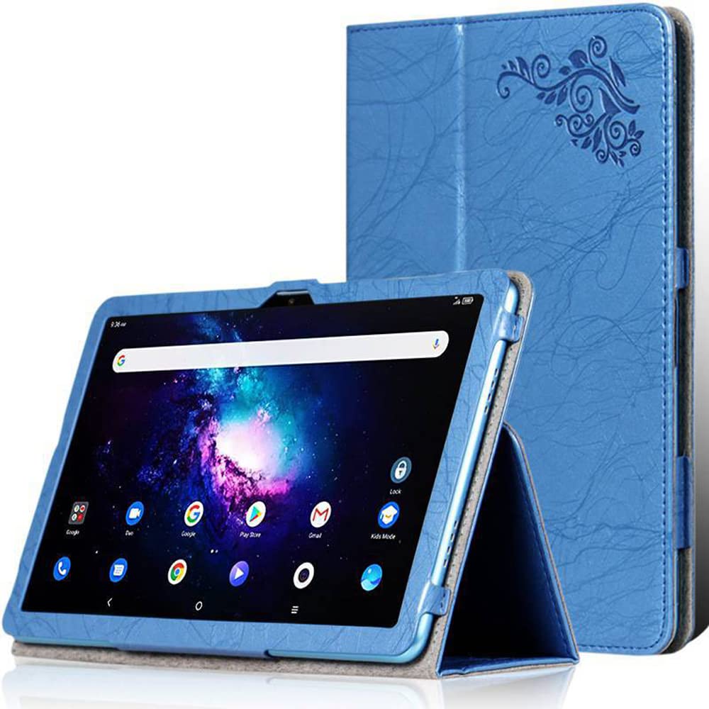 INSOLKIDON Compatible with Case for Teclast M40 Air 10.1 INCH 2022 tablet, Ultra Slim Lightweight TPU leather case Magnetic Cover Case with Stand Tablet case Shockproof Rugged Armoured Case (Blue)