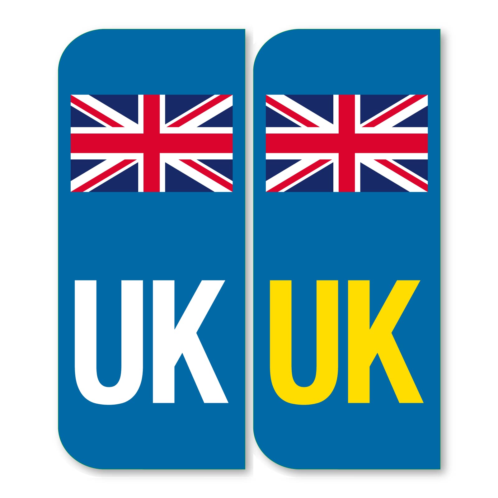 stika.co Road Legal UK United Kingdom Symbol Car REFLECTIVE Vinyl Sticker Number Plate Decal for European Roads after BREXIT (UK flag stickers)
