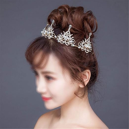 Amazon Com Zydp Bridal Rhinestone Crown Wedding Dress Accessories