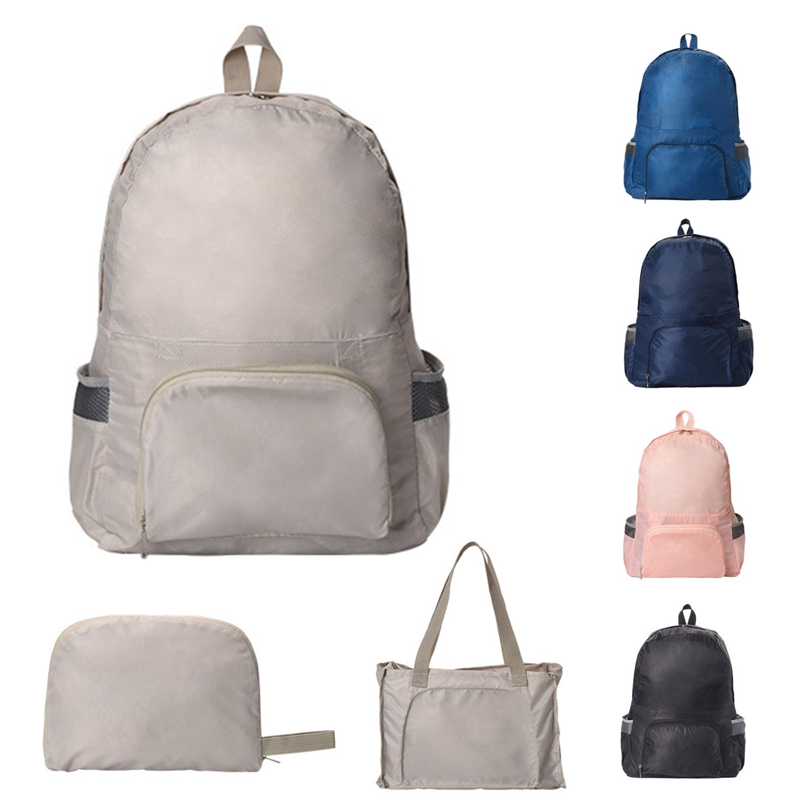 GWAWG 25L Ultra Lightweight Foldable Backpack, Small Rucksack Water Resistant Durable Packable Backpacks for Unisex Outdoor Camping Hiking Travelling Shopping Walking Hiking Biking (Khaki)