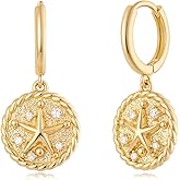 MYEARS Women Earrings Gold Huggie Hoop Dangle Drop 14K Gold Plated Small Simple Hypoallergenic Everyday Jewelry