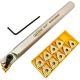 ASZLBYM 3/4" Lathe Internal Boring Bar Turning Tool Holder S20R-MWLNR08 with Indexable Carbide Turning Insert WNMG432