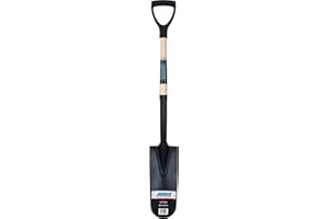 Aurora Tools - Heavy-Duty Drain Spade, Carbon Steel, 16" x 6" Blade, 29" L, D-Grip Handle Each