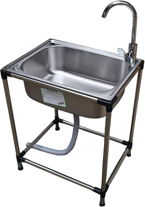 Fregadero De Cocina De Acero Inoxidable Fregadero De Un Solo Tazón