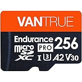 Vantrue 256GB microSDXC Card, USH-I U3 Memory Card with Adapter Meet 4k UHD Video Recording Compatible with Dash Cam, Camera,