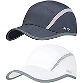 ELLEWIN 2 Pack Unisex Baseball Cap Foldable Sports Hat with UPF 50+ Runing Hat