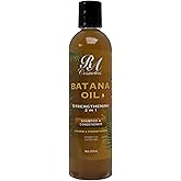 RA COSMETICS Batana Oil 2-in-1 Strengthening Shampoo & Conditioner – Promotes Hair Growth, Reduces Hair Thinning, Hydrates & Repairs Dry, Damaged Hair – Sulfate & Paraben-Free Natural Hair Care - 8oz