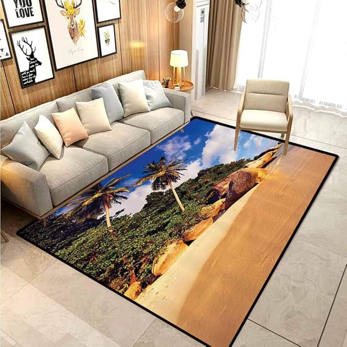 Amazon.com: Palm Tree Decor Non Slip Rug pad Farmhouse Kitchen 