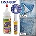 Liqui Sew Adhesive Kit for Permanent Bond of Fabrics, Leather, Press On Patches and More 2 oz.