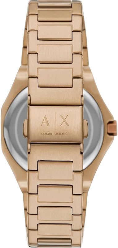 Relógio feminino, movimento de quartzo de três mãos e caixa de 34 mm com bracelete em aço inoxidável ou couro