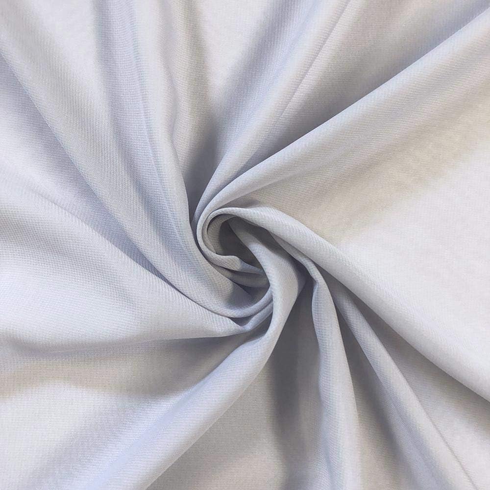 Solid Chiffon Fabric Polyester Dress Sheer 58" Wide by The Yard All Colors (1 Yard, Silver)