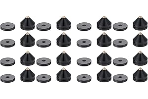 16 Set Speaker Stand Feet Foot Pad Aluminium Alloy Metal Spikes Cone Floor Foot Nail Black