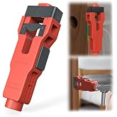 Door Latch Mortise Tool with 2PCS Detachable Vertical Calibration Plate | Complete Door Latch Installation Kit for Fast, Clean, and Professional Mortising on 1-3/8" and 1-3/4" Doors