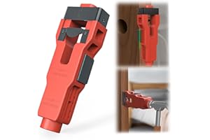 BUHOBHA Door Latch Mortise Tool, Mortise Kit with Vertical Calibration Plate, Complete Door Latch Installation Kit for Fast, Clean, and Professional Mortising on 1-3/8" and 1-3/4" Doors