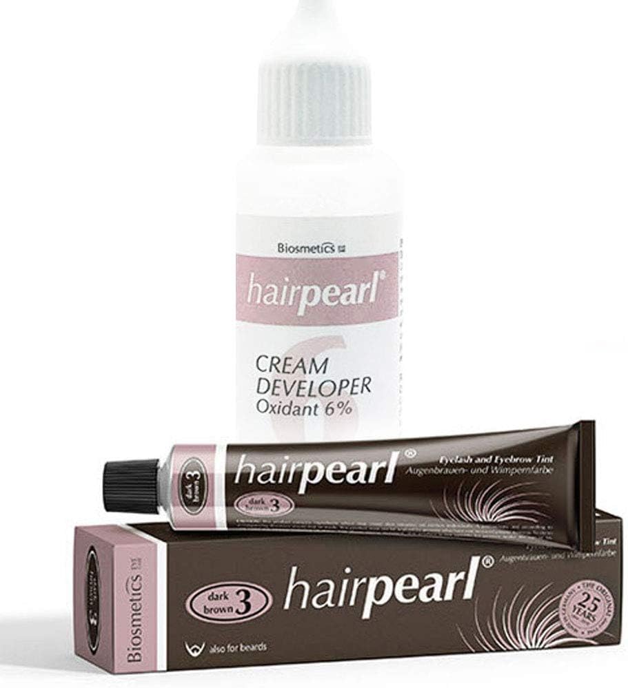 Hair Pearl Intensive Tint and Developer Kit (Dark Brown with 2.7 oz Developer Cream)