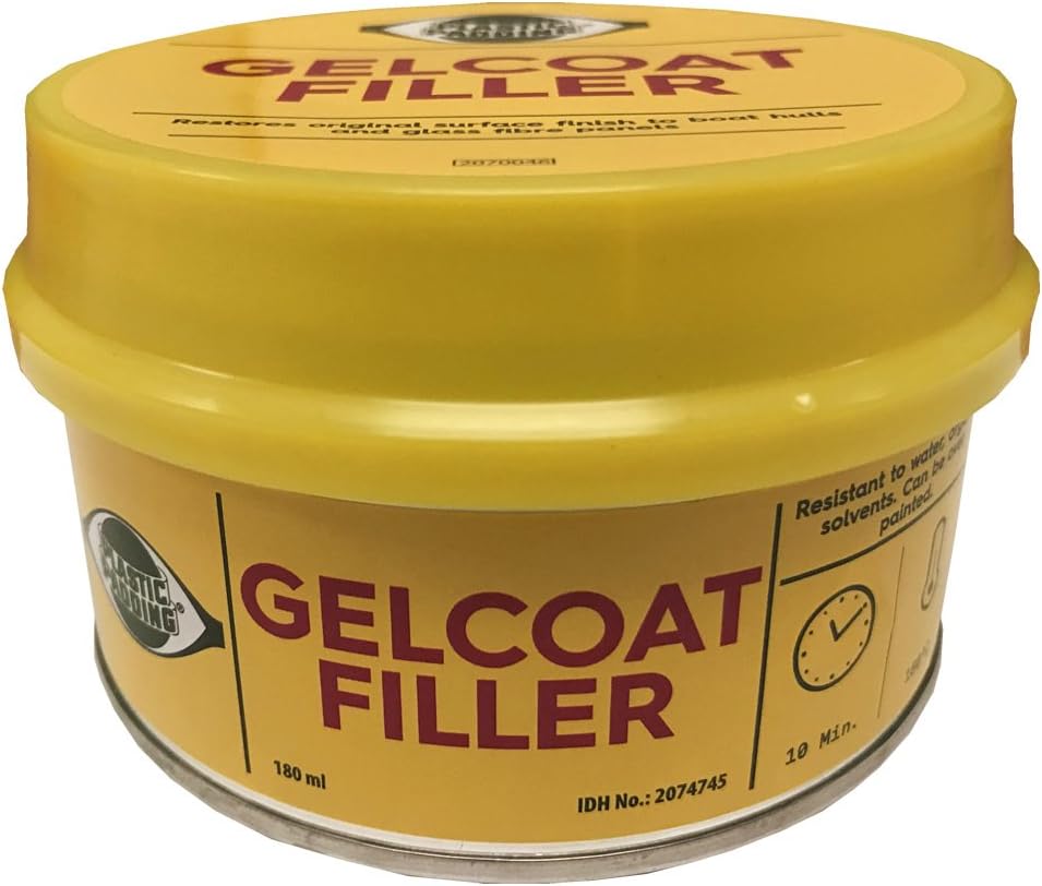 Plastic Padding Gelcoat Filler 180ml Tin. Glass Fibre GRP Repairs