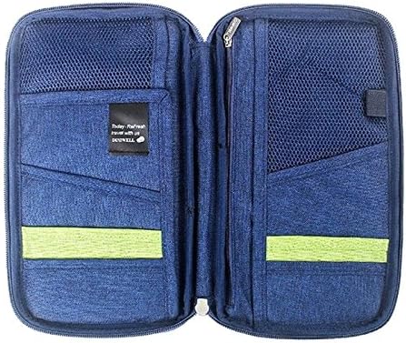 Loongcha Unisex Portable Travel Accessories Passport Bag High Quality (Dark Blue)